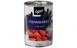 Epicure Strawberries In Light Syrup  Tin  411 grams